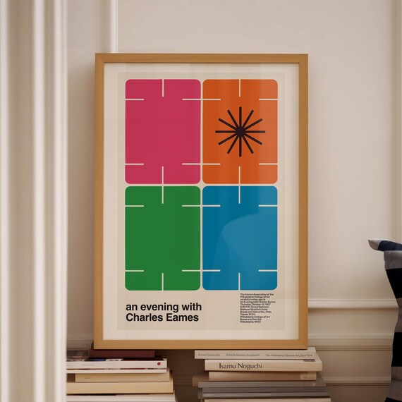 An Evening with Charles Eames 1967 Mid Century Exhibition Poster