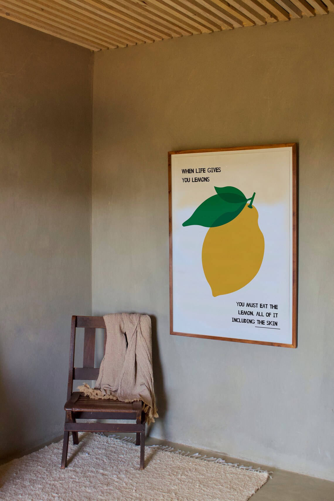 When Life Gives You Lemons Funny Quote Yellow Fruit Art Print - Image 2