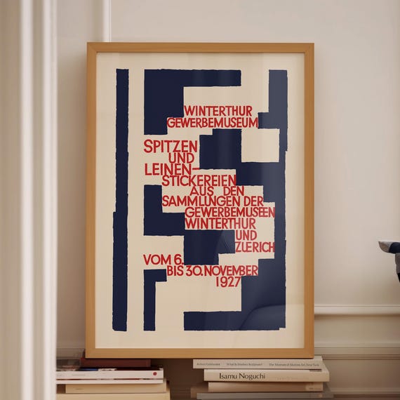Ernst Keller 1927 International Typographic Style Swiss Style Swiss Design Graphic Design Poster Exhibition Poster Print