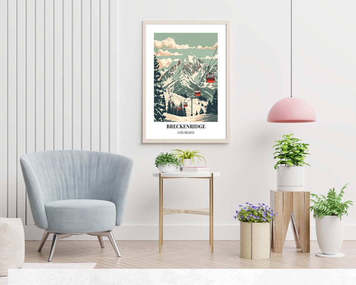 Breckenridge Travel Poster, Colorado Ski Resort - Image 2