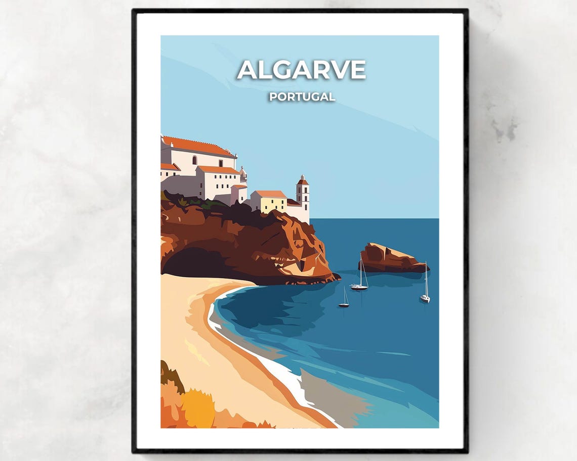 Algarve Portugal Travel Print Wall Art Algarve Portugal City Print Algarve Portugal Travel Gift Algarve Portugal Poster Travel Gift