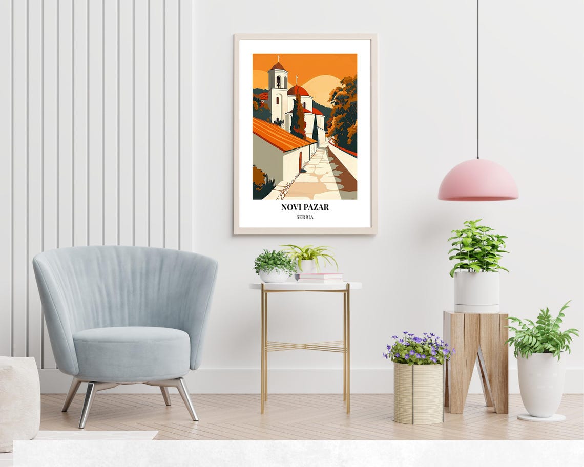 Stari Ras And Sopoani Monastery Travel Print Wall Art Novi Pazar Serbia City Print Stari Ras And Sopoani Monastery Travel Gift - Image 2