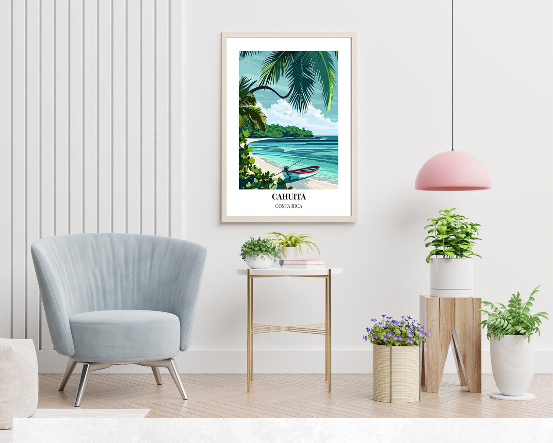 Cahuita Travel Print Wall Art Cahuita Costa Rica City Print Cahuita Travel Gift Cahuita City Poster Travel Gift - Image 2