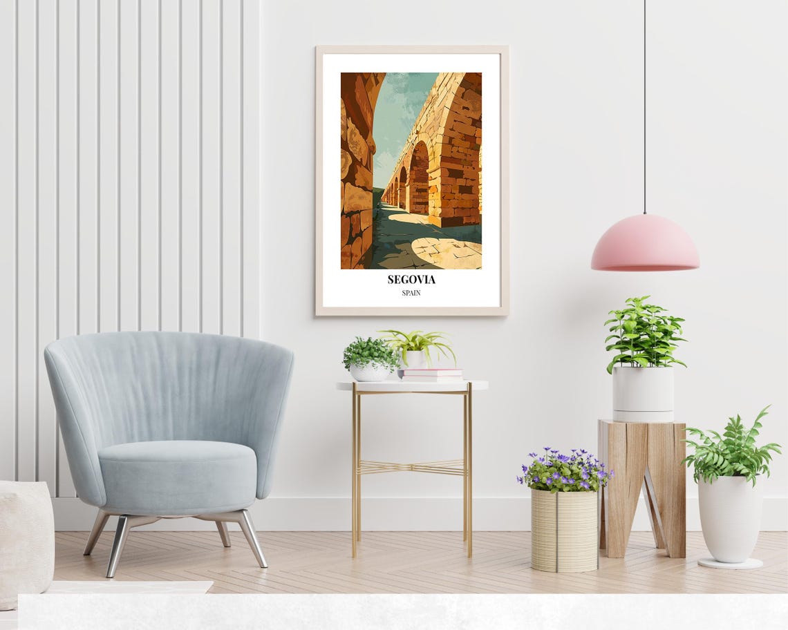 Segovia Aqueduct from Below Dramatic Stone Arches Spain Poster - Image 2
