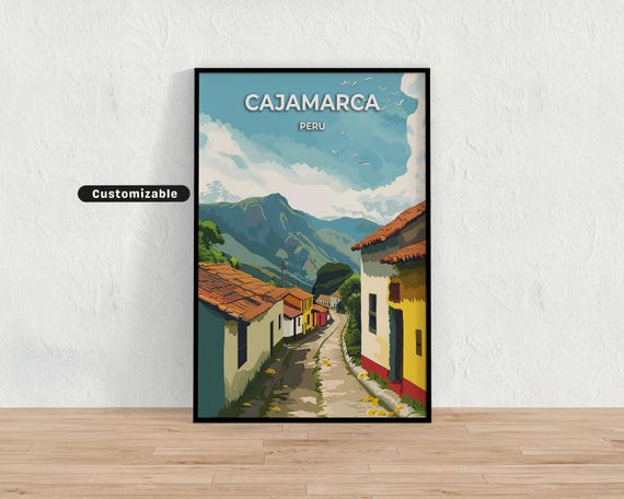 Cajamarca Peru Travel Poster Custom Wall Art