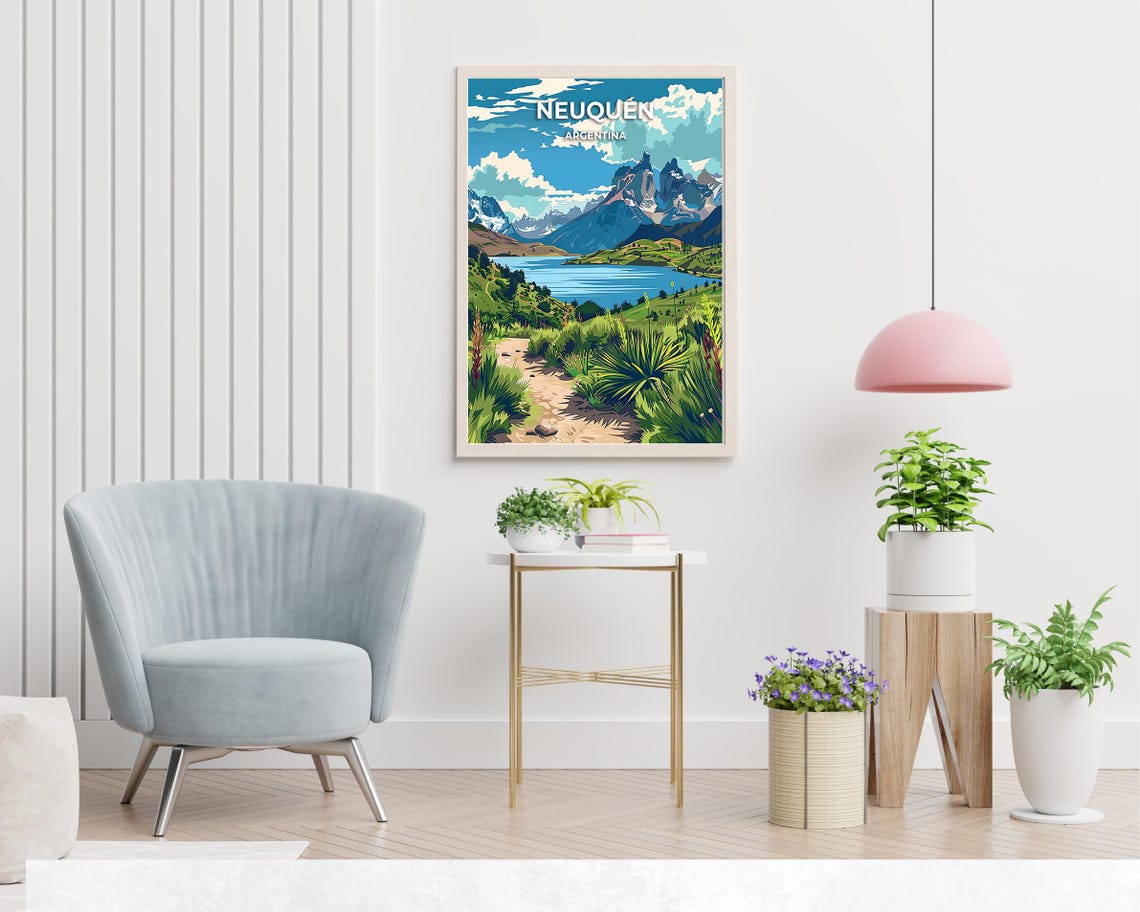 Lann National Park Travel Print Wall Art Neuqun Argentina City Print Lann National Park Travel Gift Lann National Park Poster - Image 2