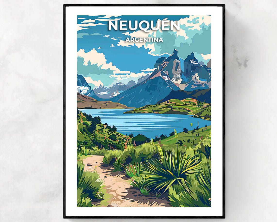 Lann National Park Travel Print Wall Art Neuqun Argentina City Print Lann National Park Travel Gift Lann National Park Poster
