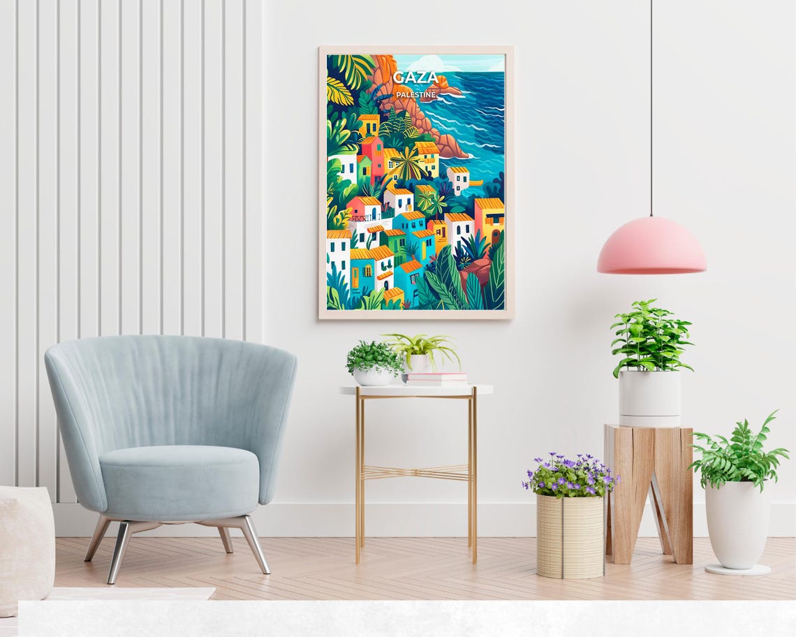 Gaza City Print Gaza Travel Poster Palestine Travel Gift Gaza Palestine Poster Gaza Gift - Image 2