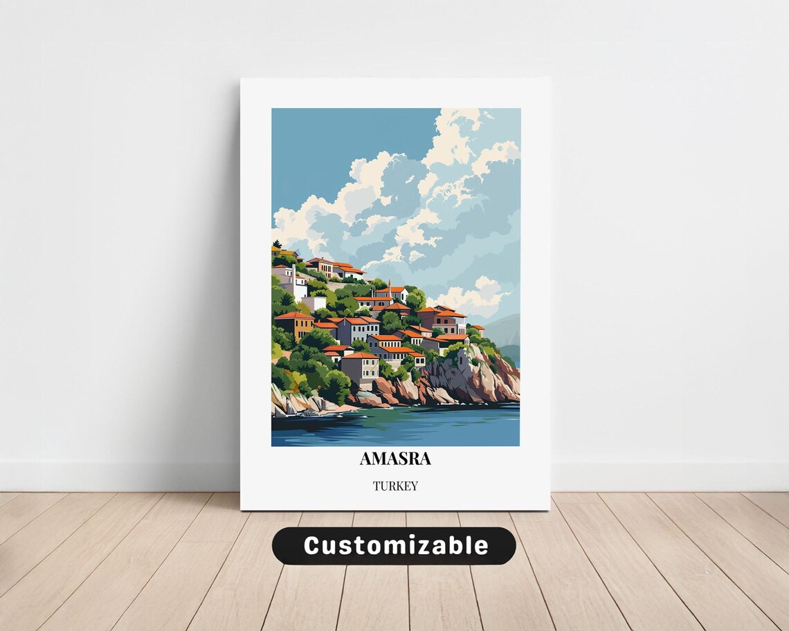 Amasra Turkey Travel Coastal Hilltop Town Black Sea View Art Print