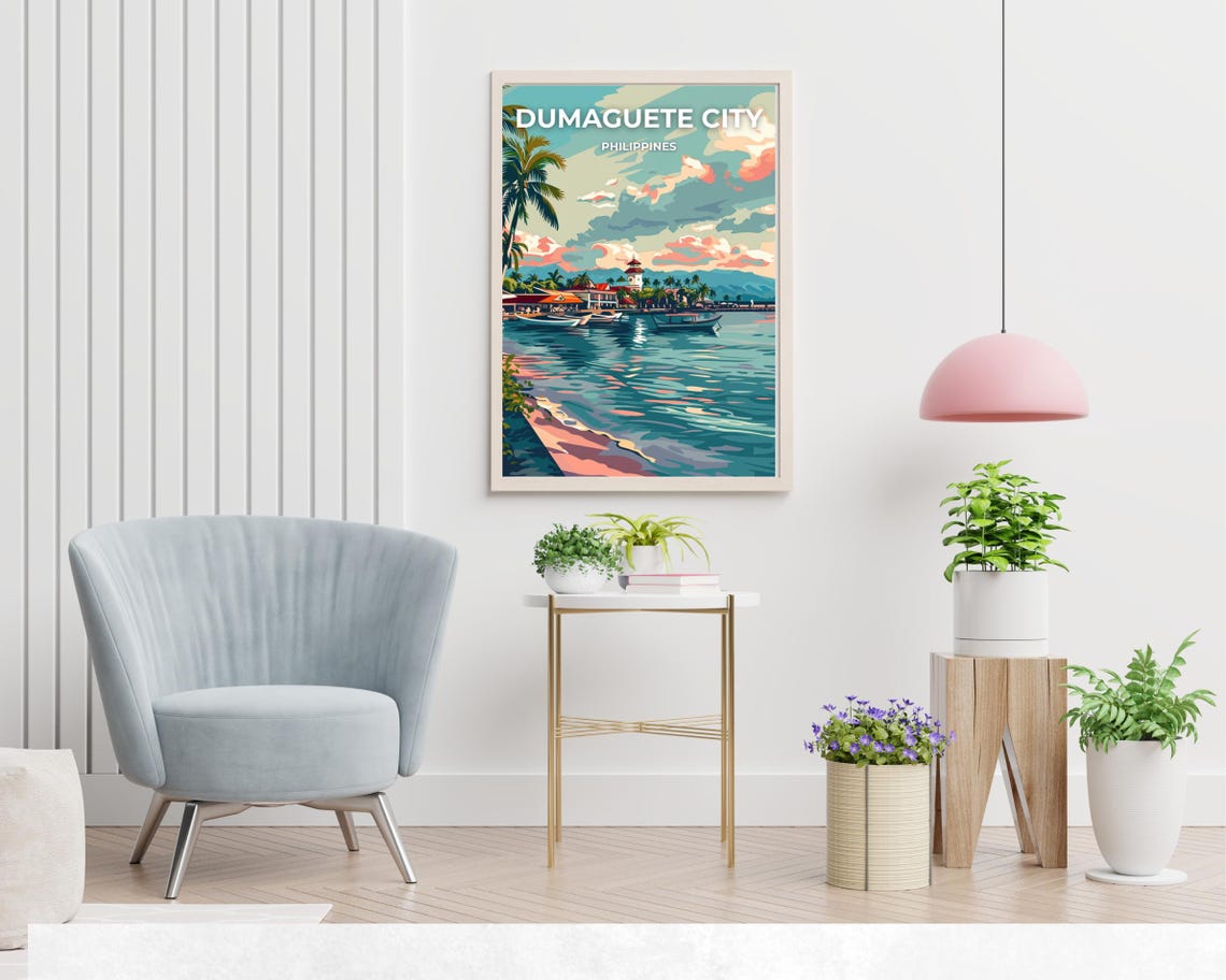 Apo Island Travel Print Wall Art Dumaguete City Philippines City Print Apo Island Travel Gift Apo Island Poster - Image 2