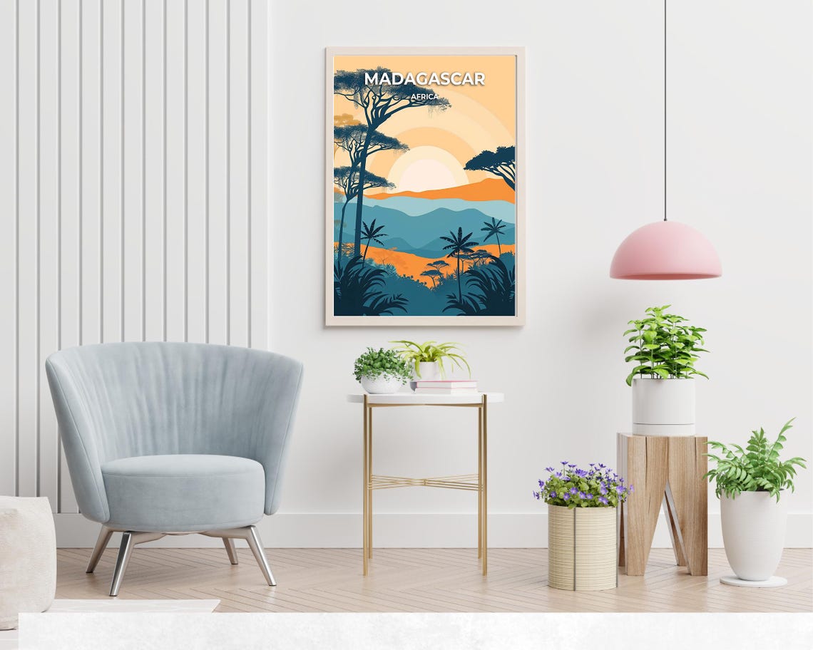 Madagascar Africa Travel Print Wall Art Madagascar Africa City Print Madagascar Africa Travel Gift Madagascar Africa Poster - Image 2