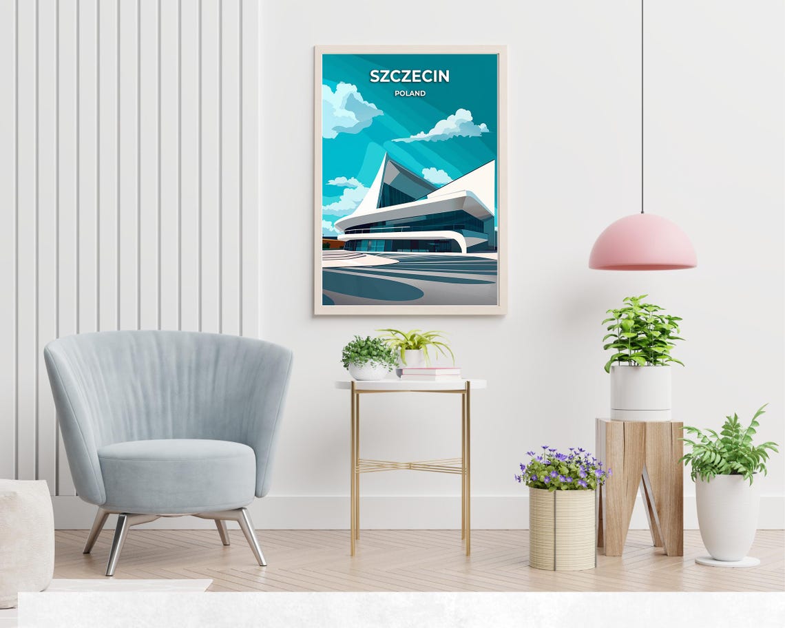 Szczecin Poland Philharmonic Hall Modern Architecture Poster - Image 2