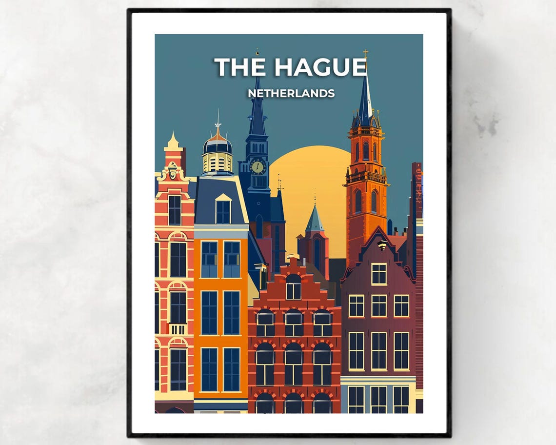 Binnenhof Travel Print Wall Art The Hague Netherlands City Print Binnenhof Travel Gift Binnenhof Poster Travel Gift