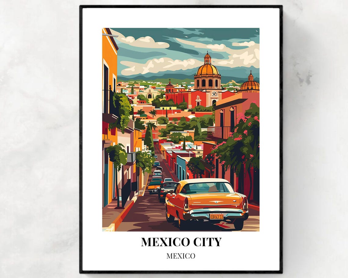 Mexico City Travel Print Wall Art Mexico City Mexico City Print Mexico City Travel Gift Mexico City City Poster