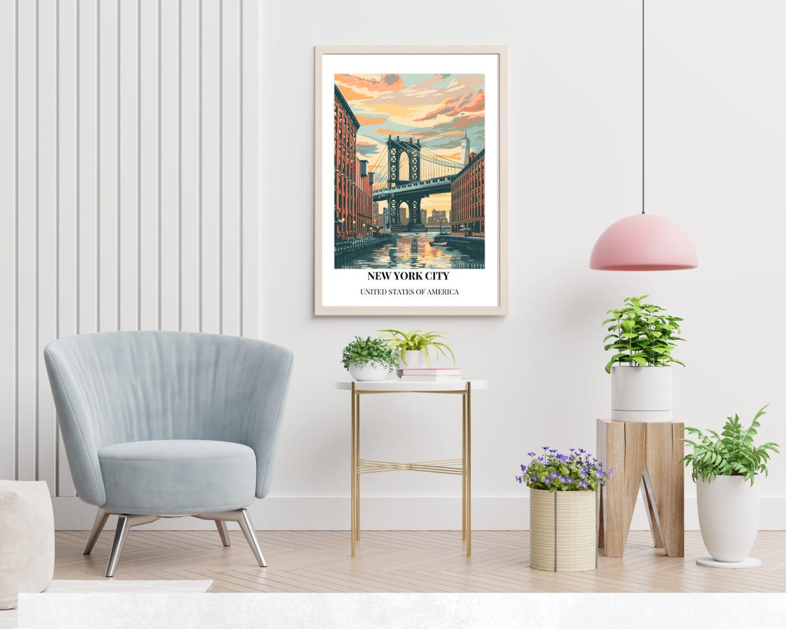 New York City City Print New York City Travel Poster United States Travel Gift New York City United States Poster - Image 2