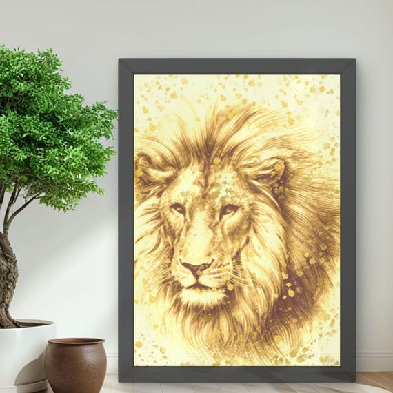 Wild Animals Wall Art Poster Featuring 20 Animal Illustrations Modern Eclectic Wildlife Decor
