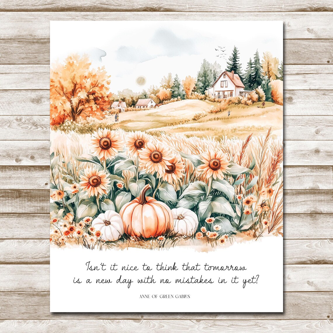 Anne Of Green Gables Quote Tomorrow Is A New Day 5x7 8x10 11x14 16x20 Print Lm Montgomery Sign Home Diy Decor Farmhouse Wall Art - Image 4