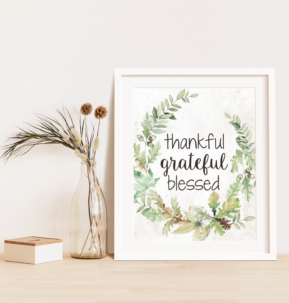 Thankful Grateful Blessed Inspirational Quote Art Print - Image 2