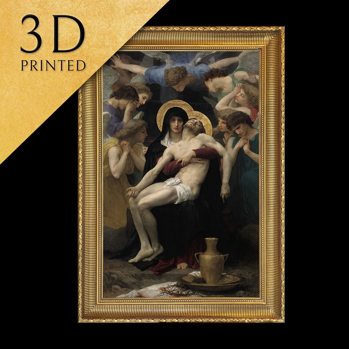 Pieta, Bouguereau-Inspired Oil Painting Art Print