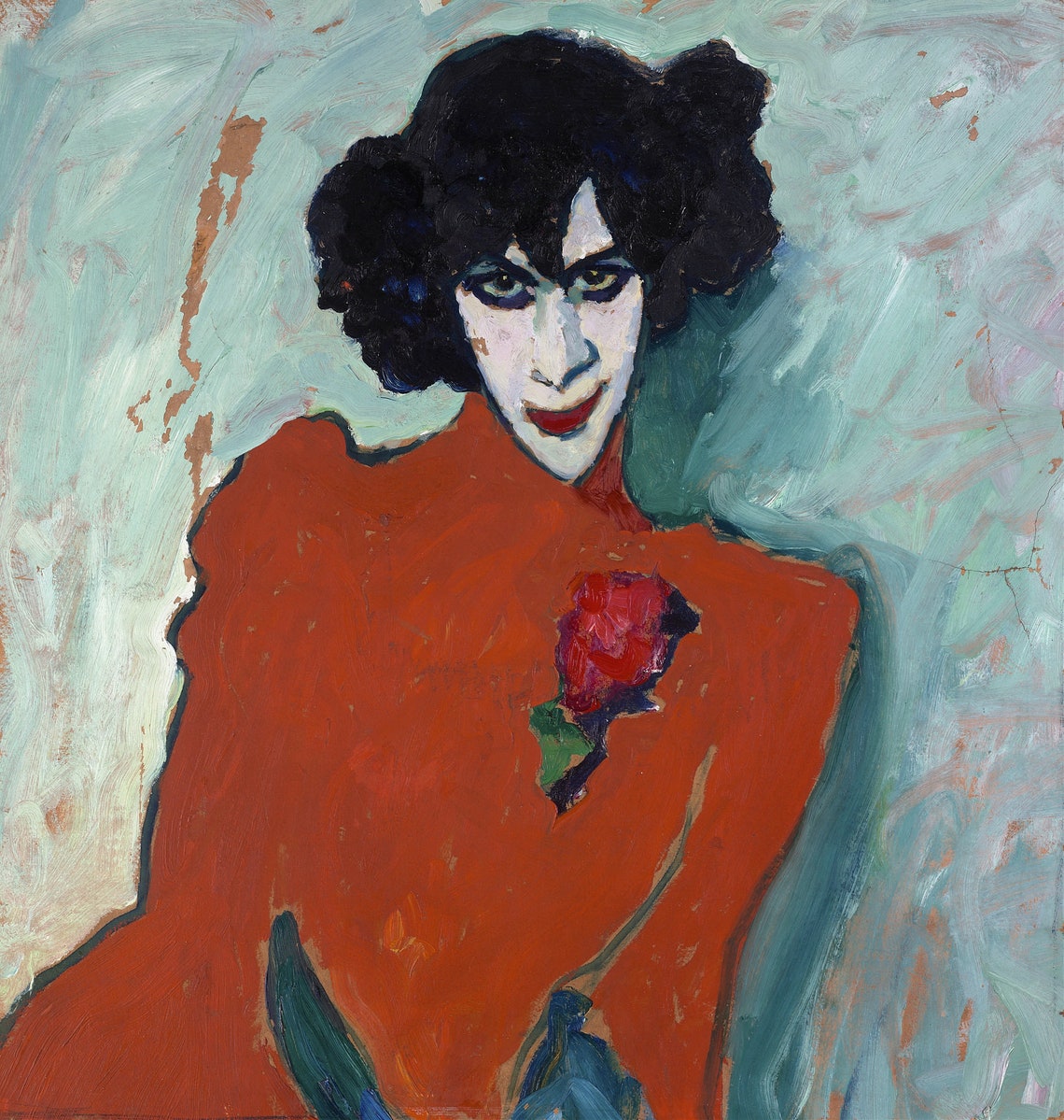 Jawlensky Portrait Of The Dancer Red Robe Expressionist Poster - Image 2
