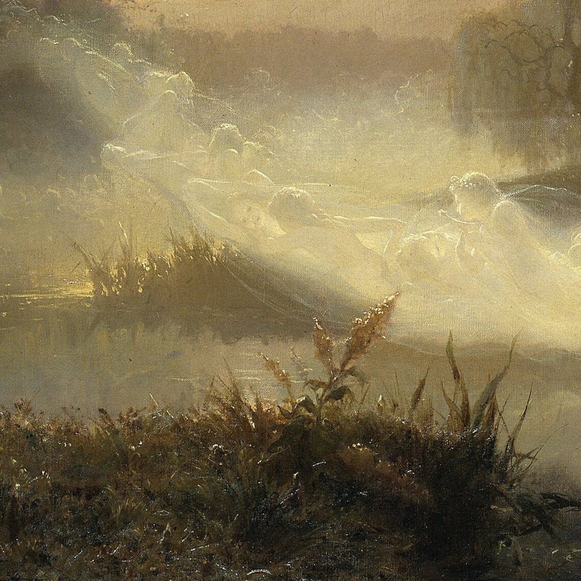 Dancing Fairies by August Malmstrm, Oil Painting Print - Image 3