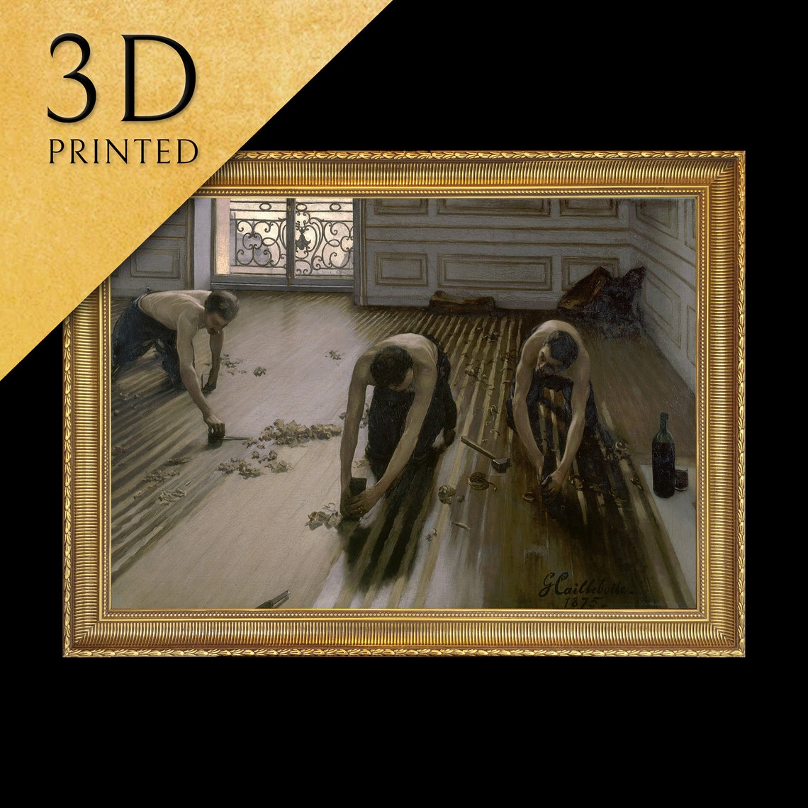 Gustave Caillebotte The Floor Planers 1875 Realist Work Poster