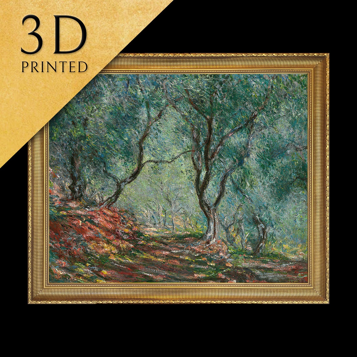 Claude Monet Olive Grove In The Moreno Garden Textured Art Poster