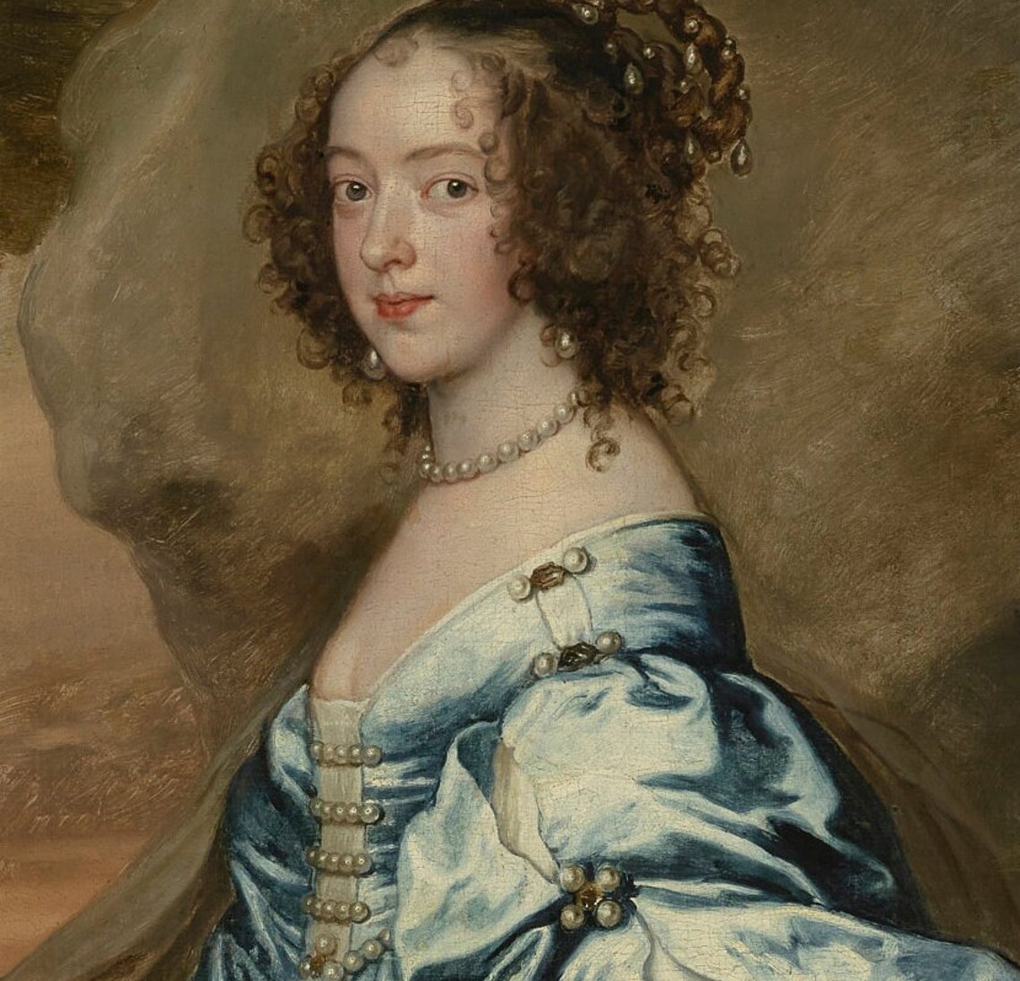 Anthony Van Dyck Lady Anne Carey Blue Gown Baroque Portrait Poster - Image 3
