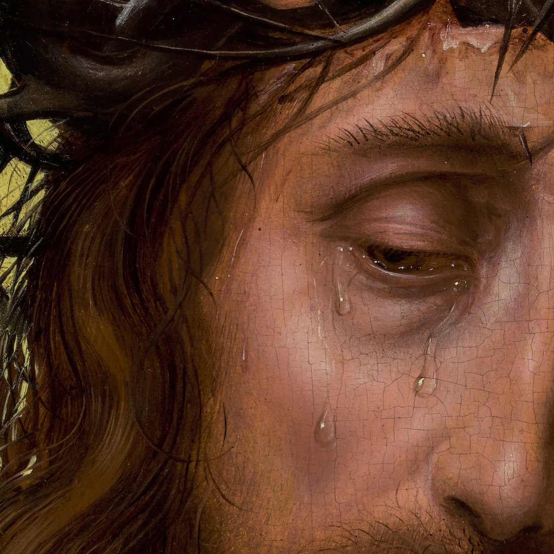 Quentin Massys Christ as the Man of Sorrows Crown of Thorns Poster - Image 3