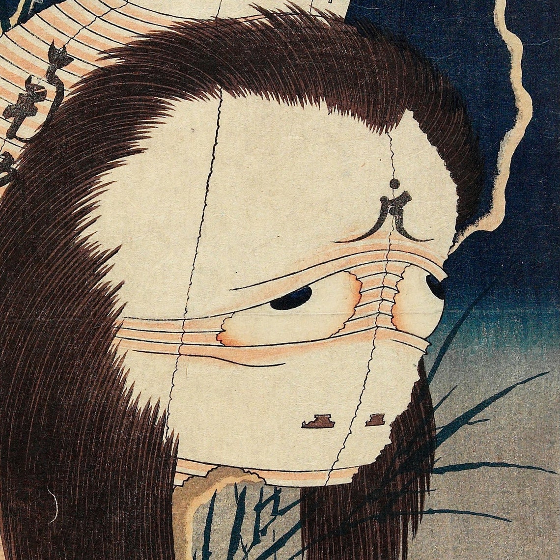 The Lantern Ghost Iwa by Hokusai Japanese Ghost Woodblock Poster - Image 3