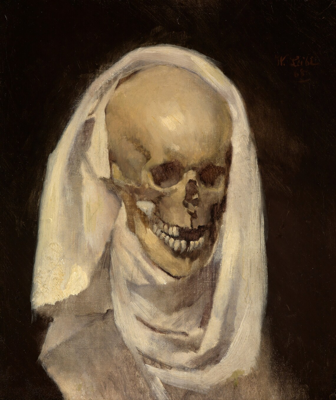 Totenschdel Mit Leichentuch, Wilhelm Leibl Art Print - Image 3