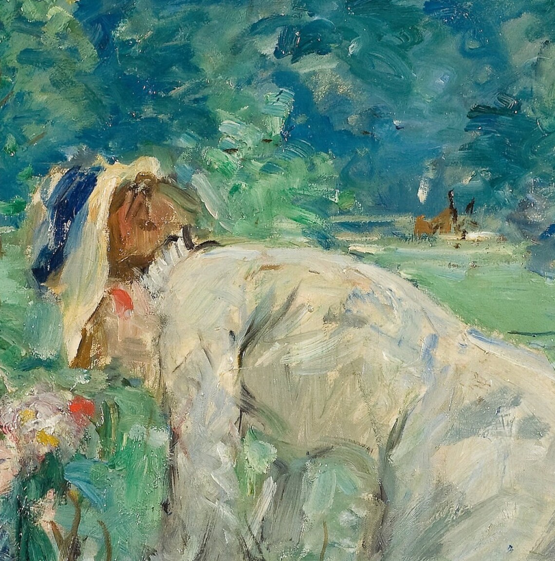 Berthe Morisot In the Bois de Boulogne Women Flowers Park Poster - Image 2