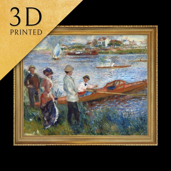 Oarsmen At Chatou By Pierre Auguste Renoir 3d Printed With Texture And Brush Strokes Looks Like Original Oil Painting