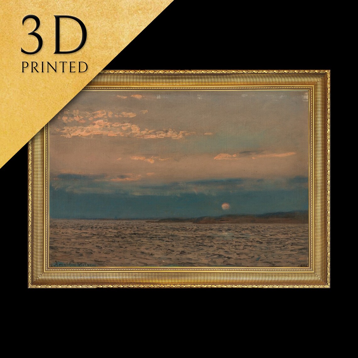 Aften Hvaler By Amaldus Nielsen Art Print