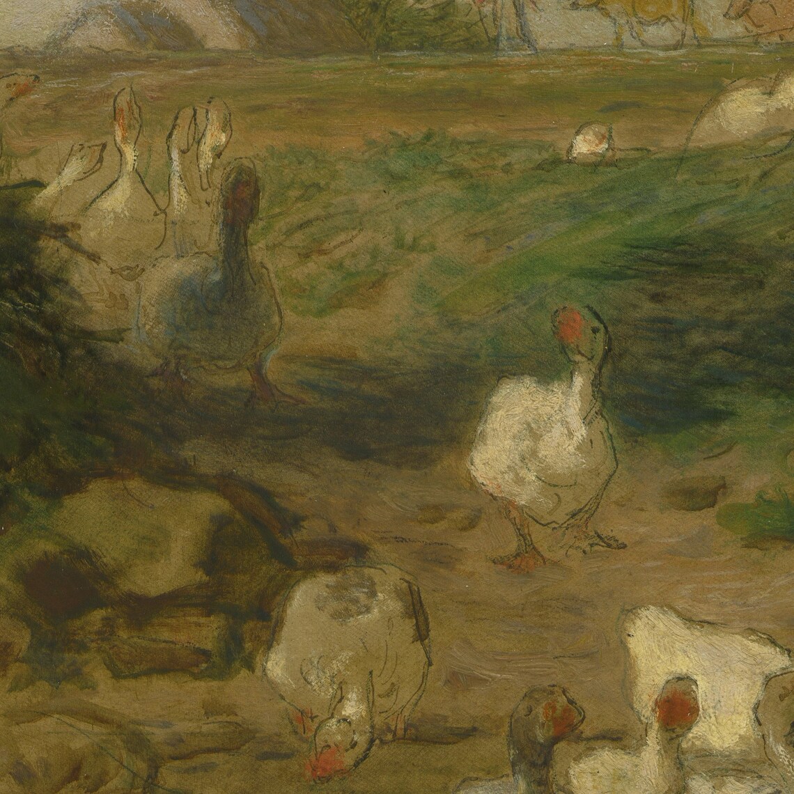 The Goosegirl By Jean Franois Millet 3d Printed With Texture And Brush Strokes Looks Like Original Oil Painting - Image 2