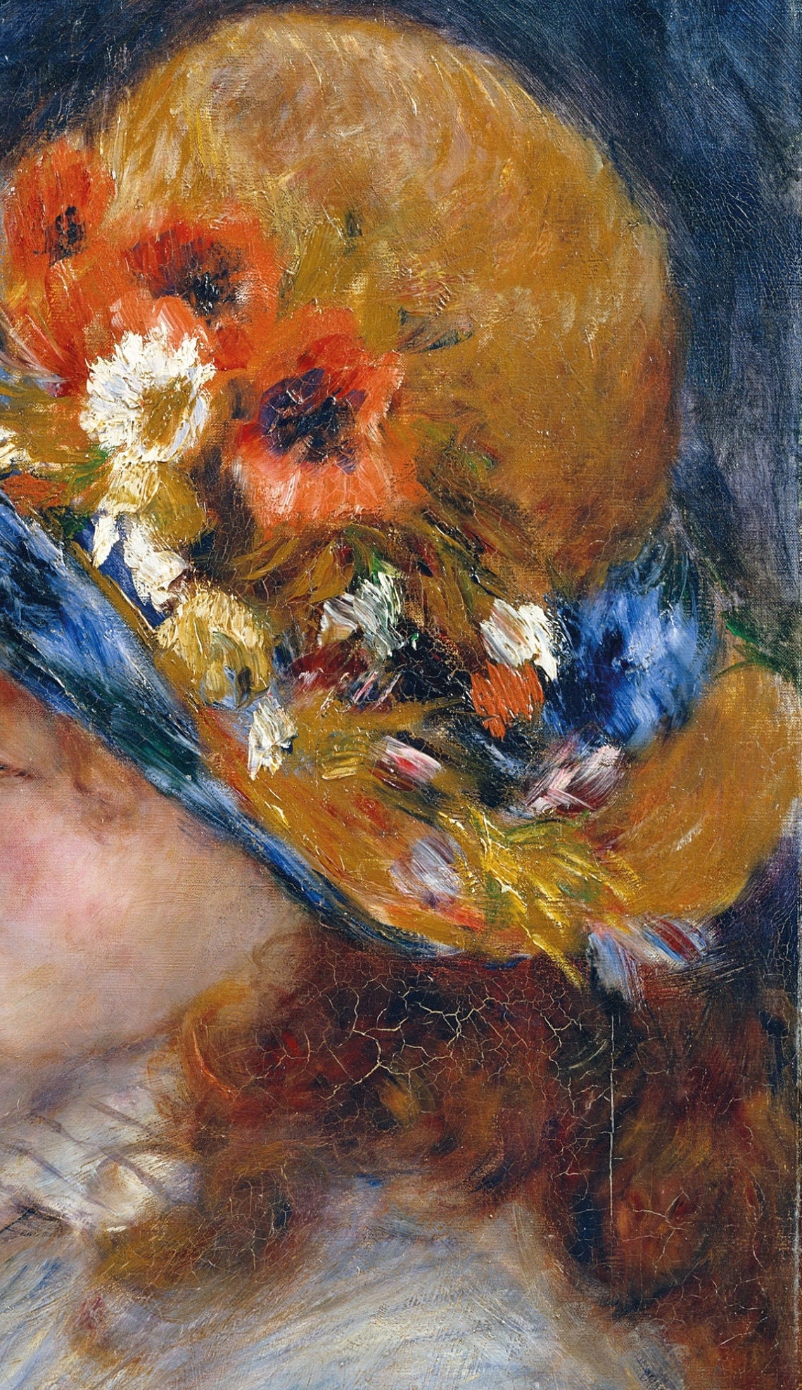 Pierre Renoir Reading Girl Flower Hat Impressionist Portrait Poster - Image 2