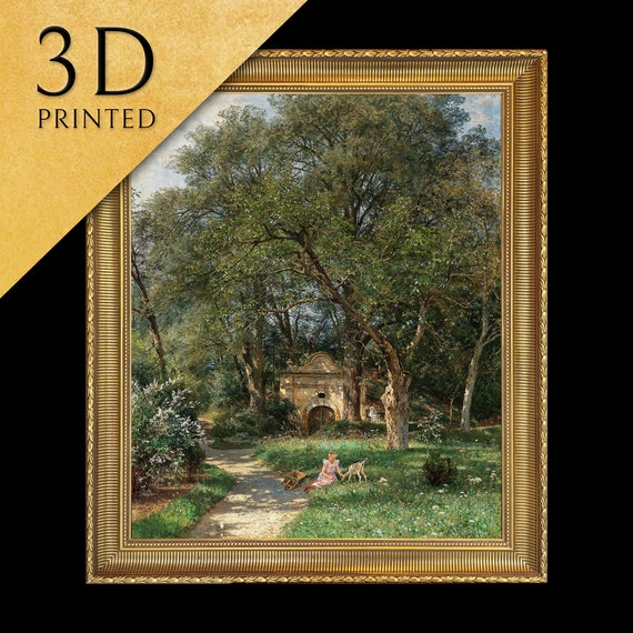 In The Castle Park 1893 By Hugo Darnaut 3d Printed With Texture And Brush Strokes Looks Like Original Oil Painting
