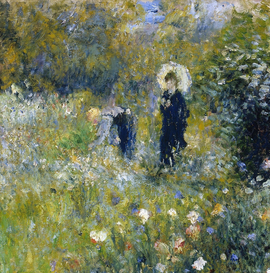 Renoir Woman with a White Parasol in a Flower Garden 1875 Poster - Image 3