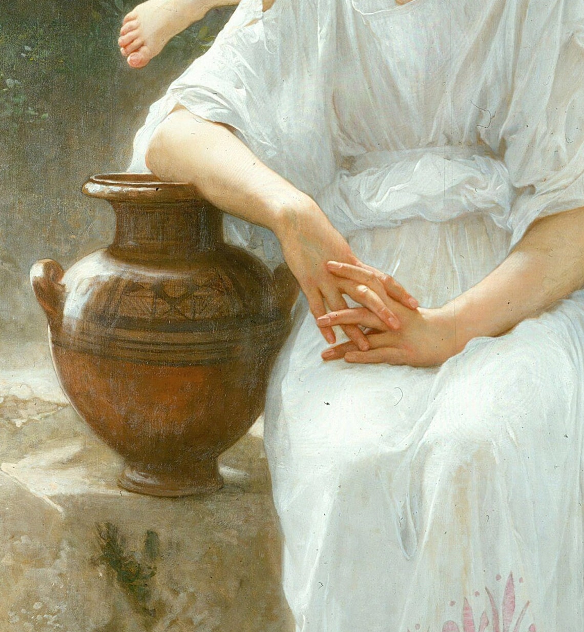 William Bouguereau Whisperings Of Love Cherub And Maiden Wall Art - Image 2