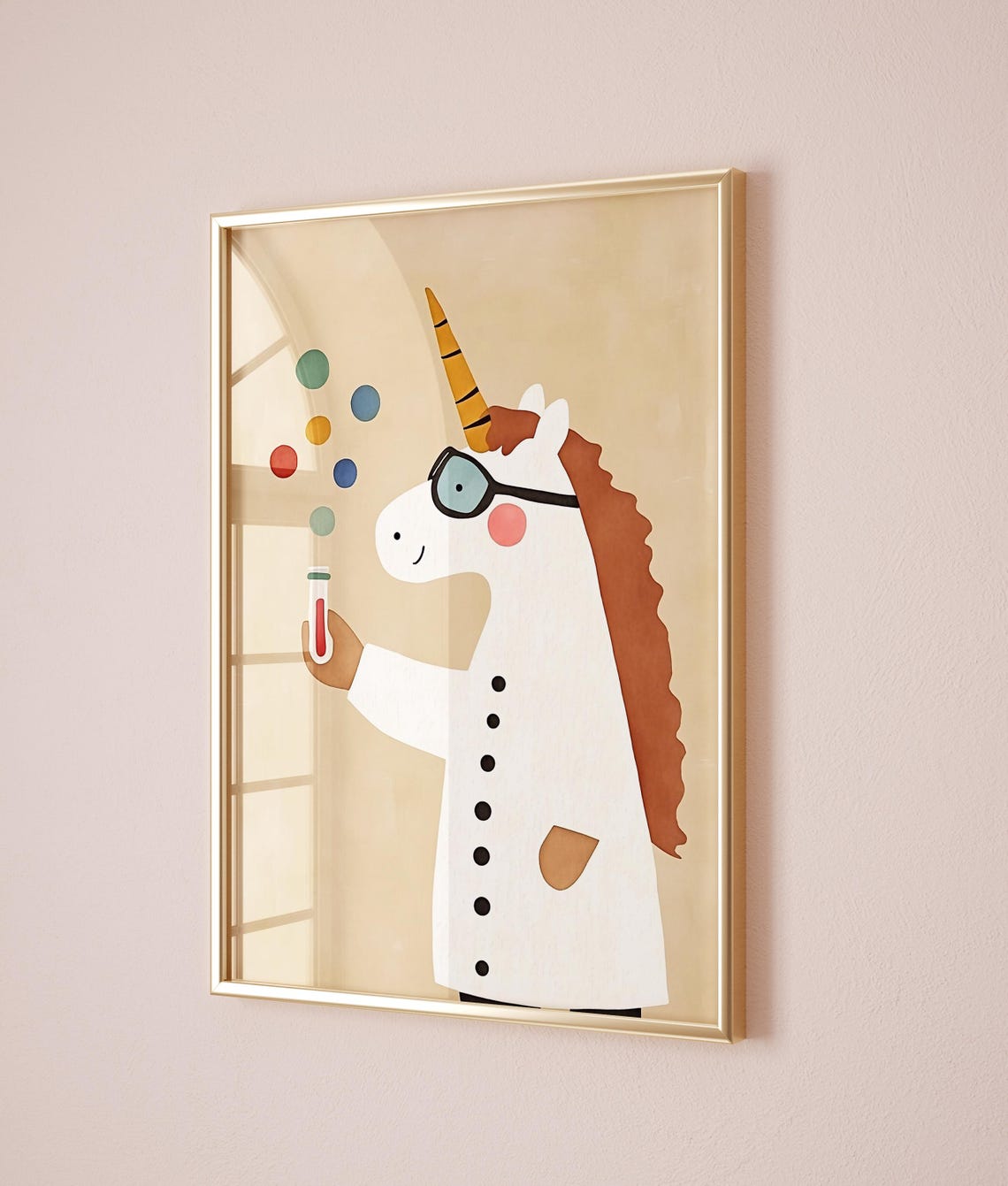 Scientist Unicorn Print Fantasy Nursery Wall Art Kids Room Decor Science Baby Gift Classroom Decor Poster - Image 2