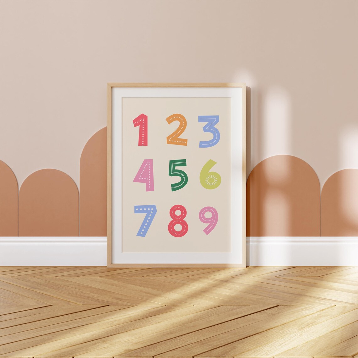 Numbers Wall Art for Kids, Educational Typography - Image 3