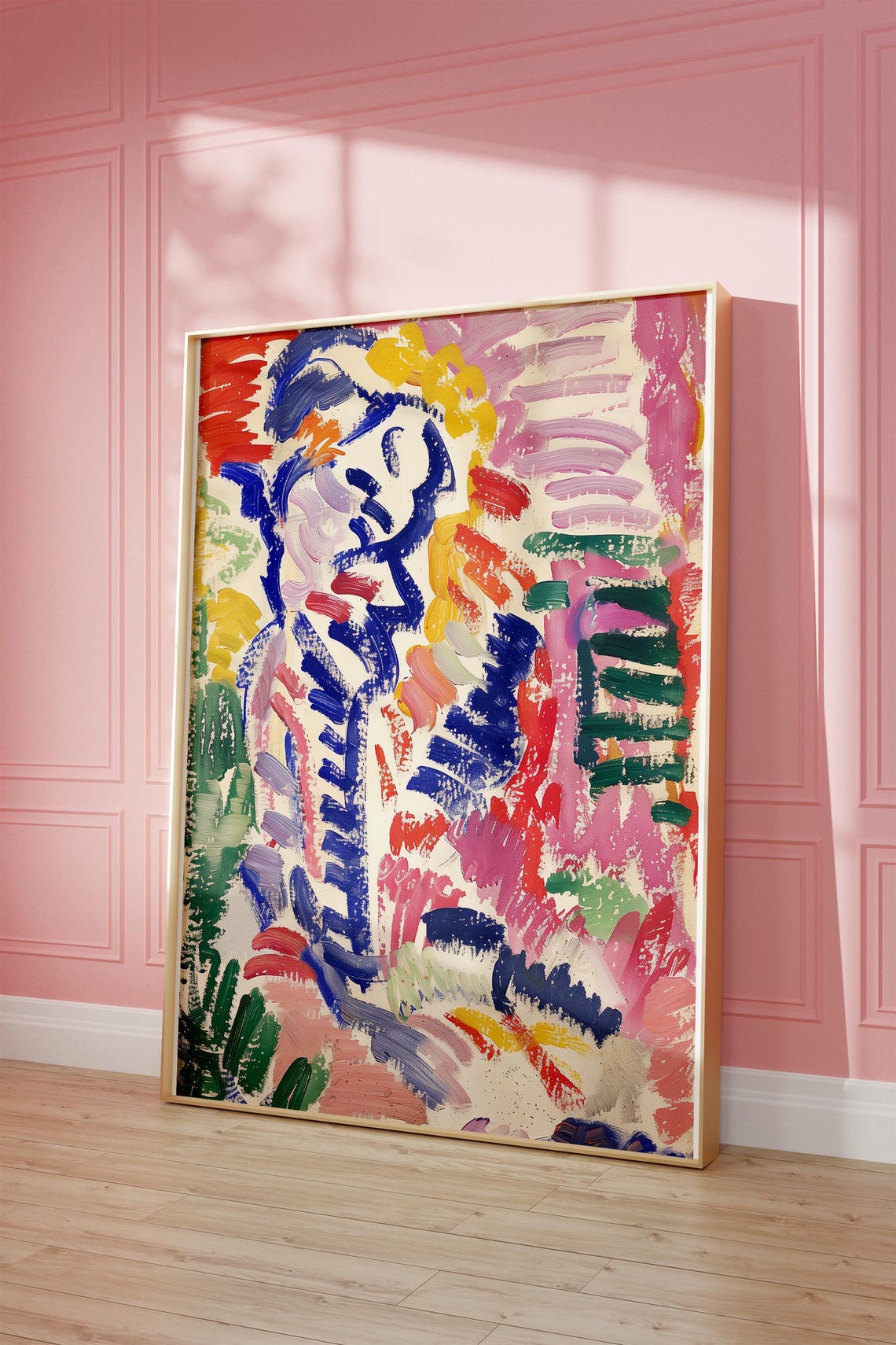 Colorful Abstract Expressionist Brushstrokes Eclectic Art Poster