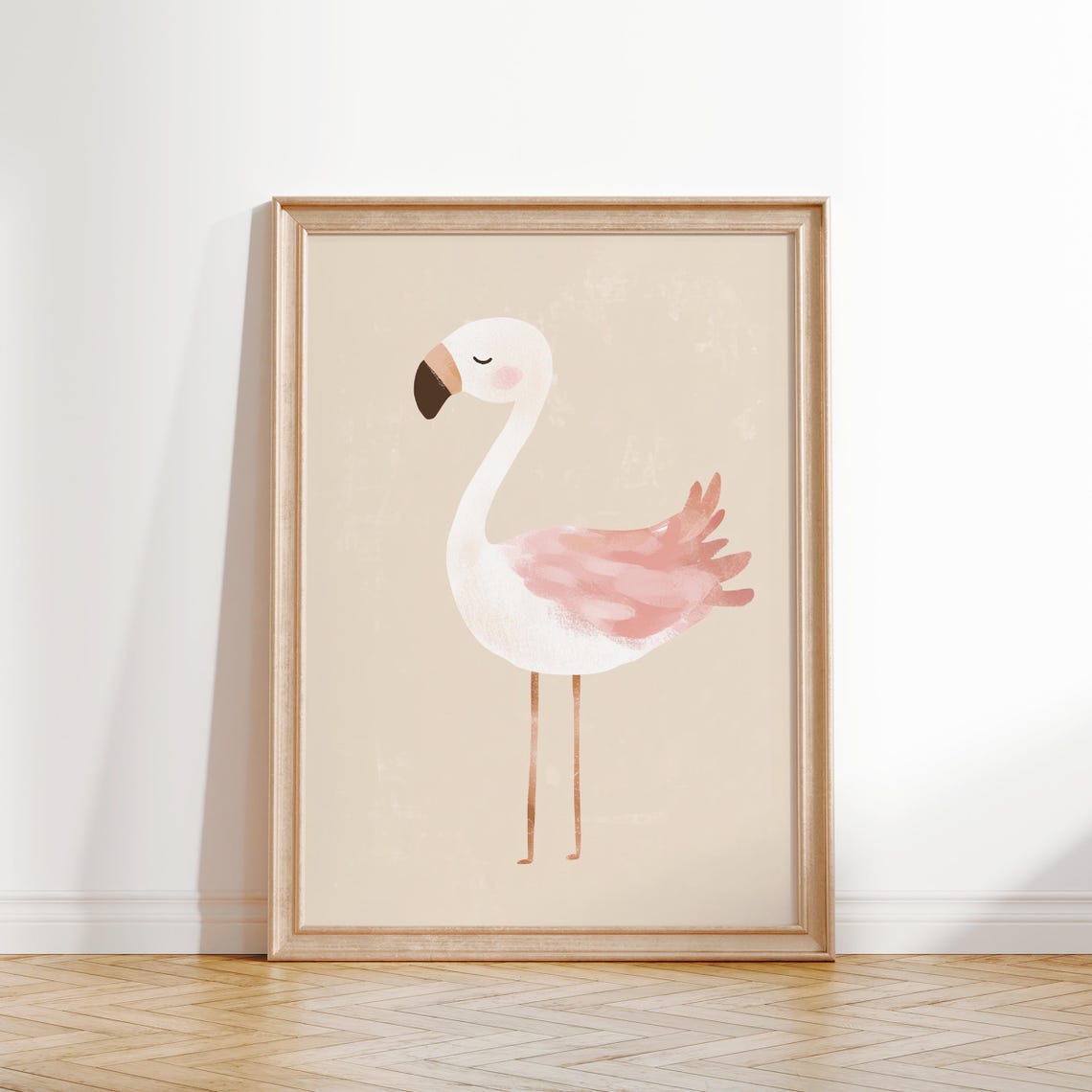 Flamingo Wall Art Nursery Print Kids Room Decor Tropical Animal Poster Baby Room Art Flamingo Pink Girls Room Decor