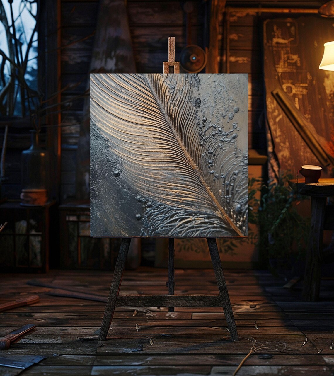 Boho Mystical Feather Wall Art, Bohemian Decor - Image 3