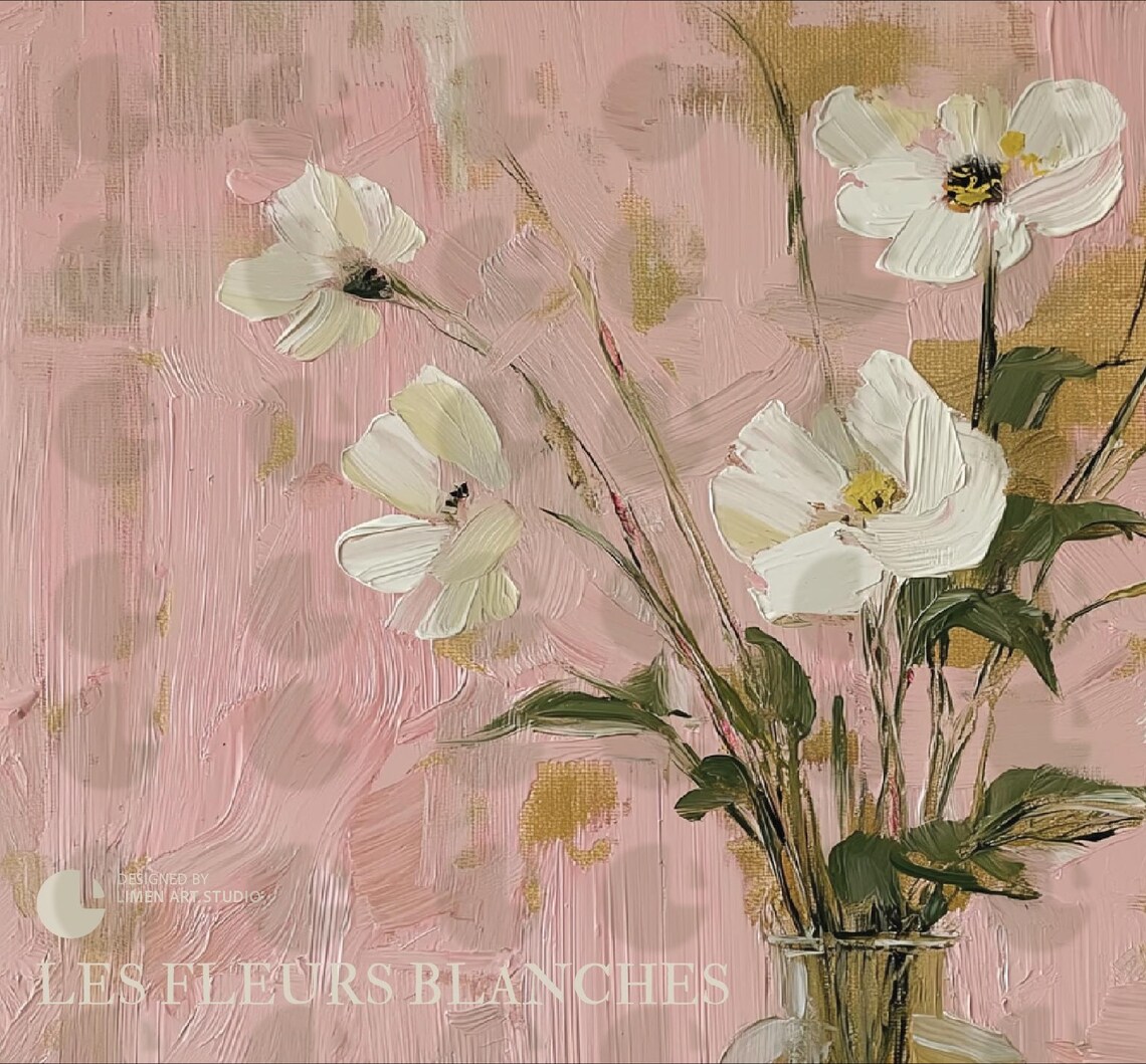 Les Fleurs Blanches White Flowers French Floral Botanical Print - Image 4