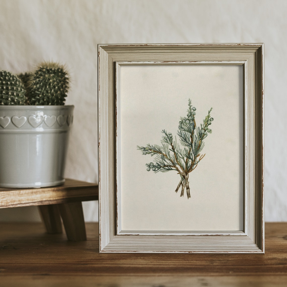 Winter Branch Christmas Vintage Holiday Poster - Image 2