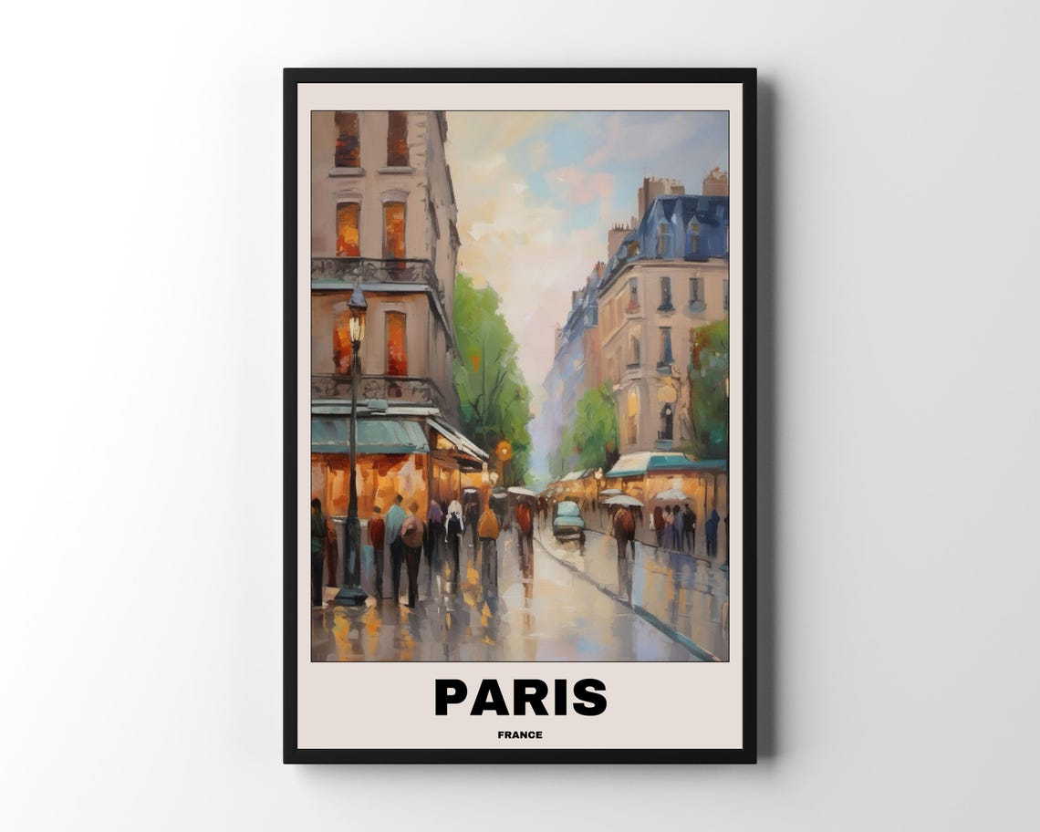 Paris Scenic Travel Poster, City Landscape