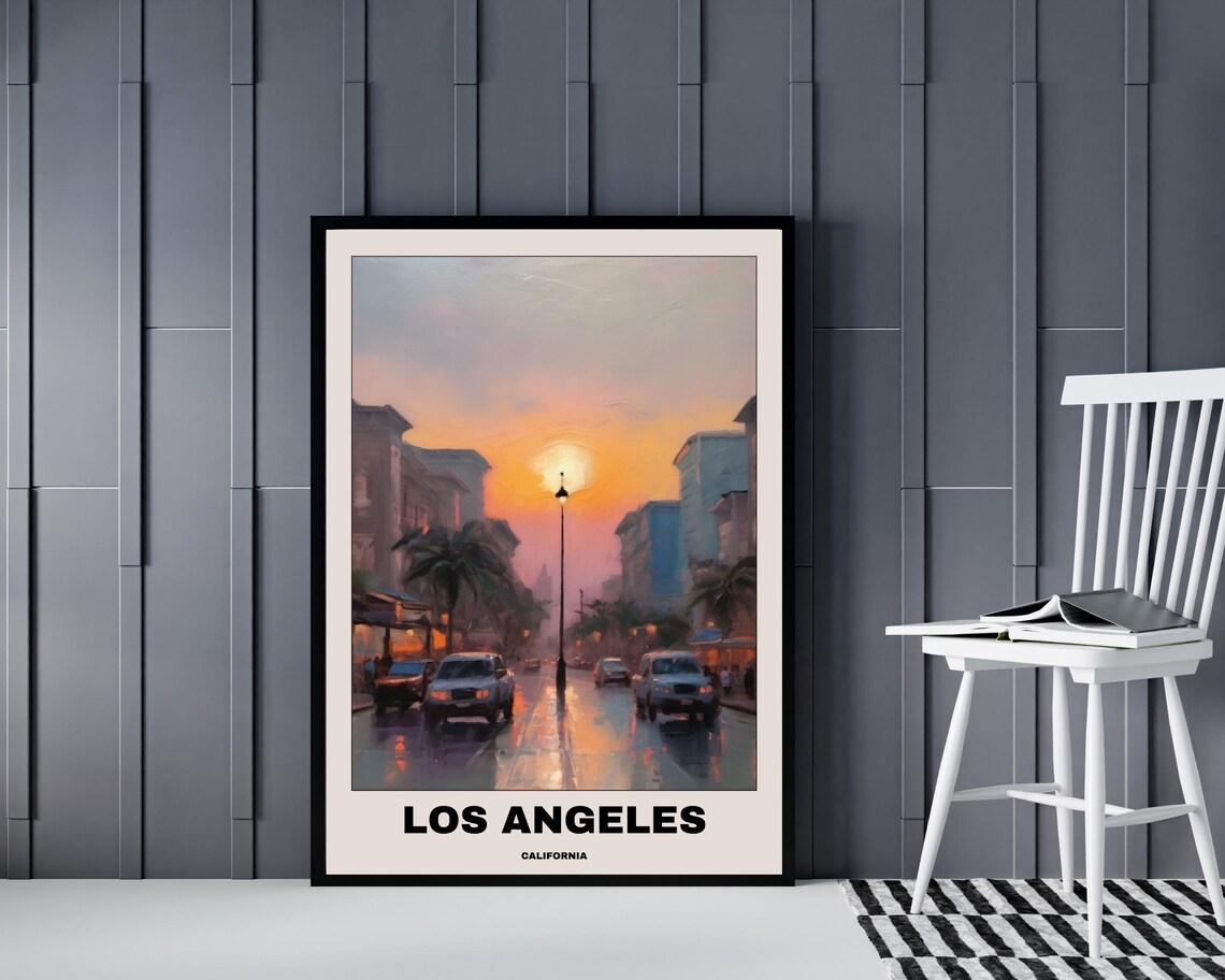 Los Angeles Poster Artwork, Minimalist California Sunset - Image 4