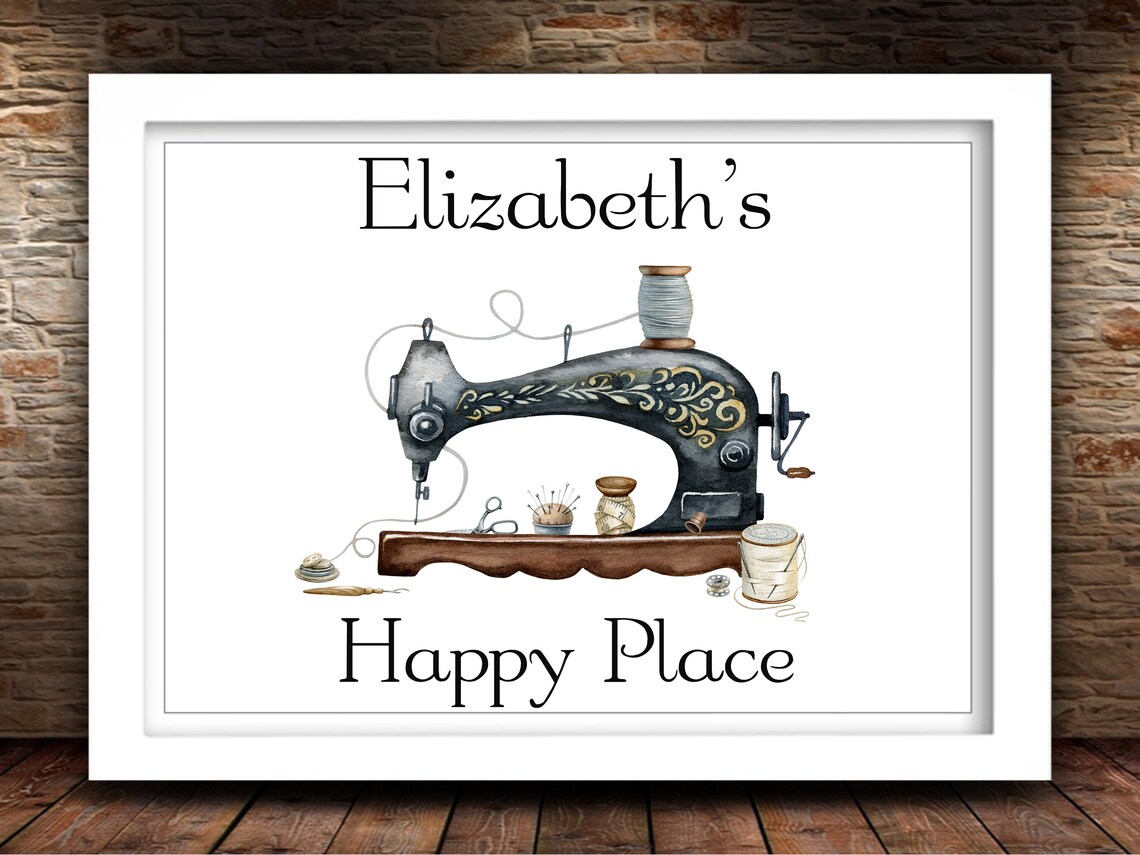 Personalized Craft Room Sign, Sewing Nook Wall Art Print - Image 3