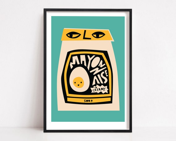 Mayonnaise Print, Kitchen Wall Art